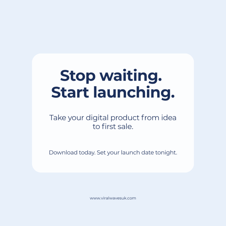 Take your digital product from idea to first sale with the Digital Product Launch Planner UK
