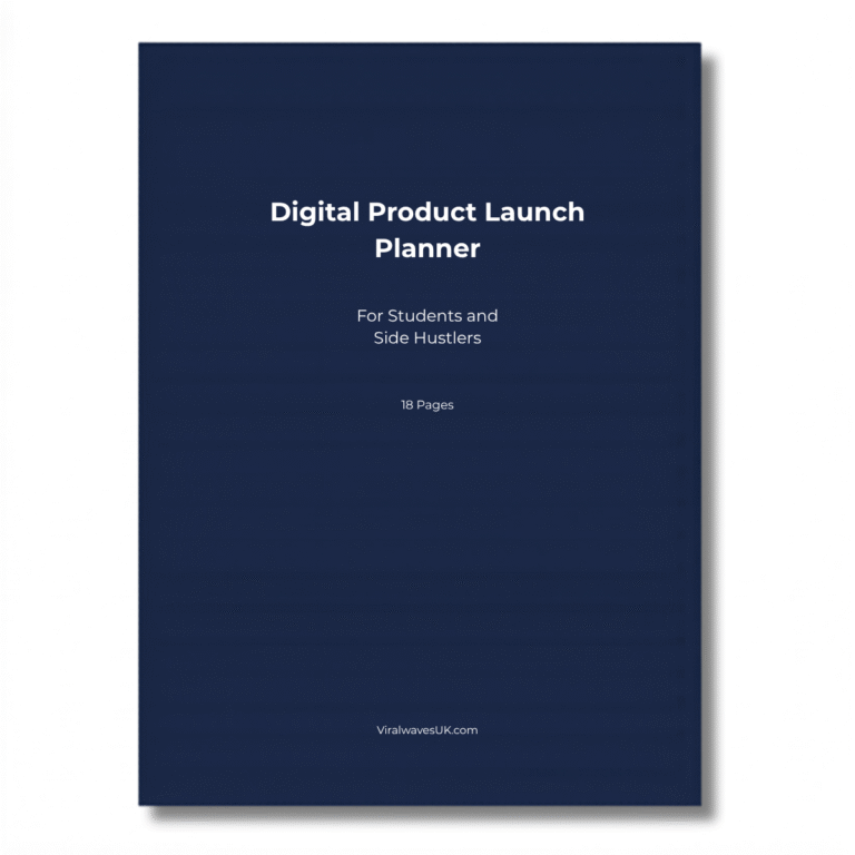 Digital Product Launch Planner printable PDF UK, 3 phase launch system for digital products