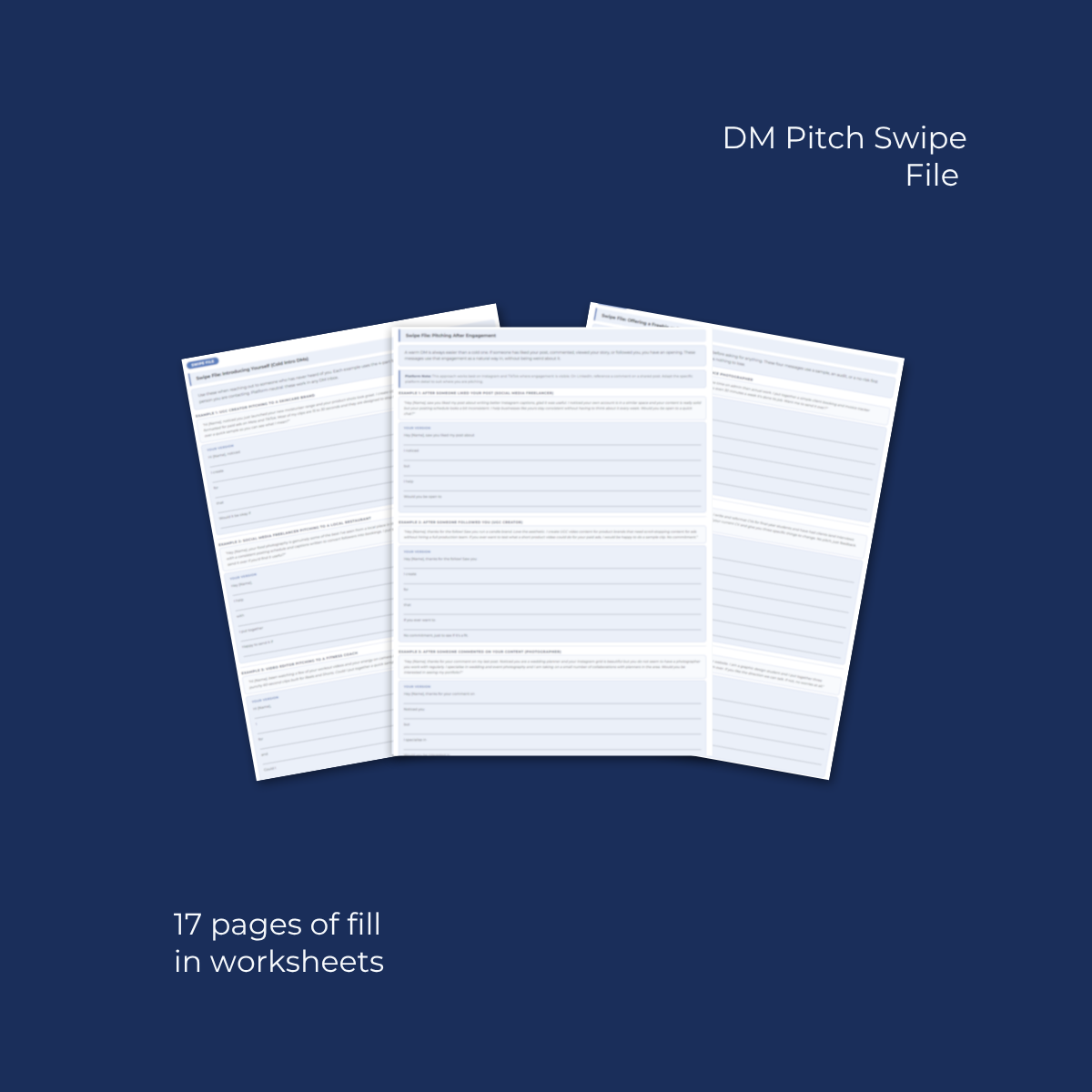 s5-dm-pitch-swipe-file-inside-pages.jpg Inside pages of DM Pitch Swipe File showing HRVC formula and cold intro pitch templates