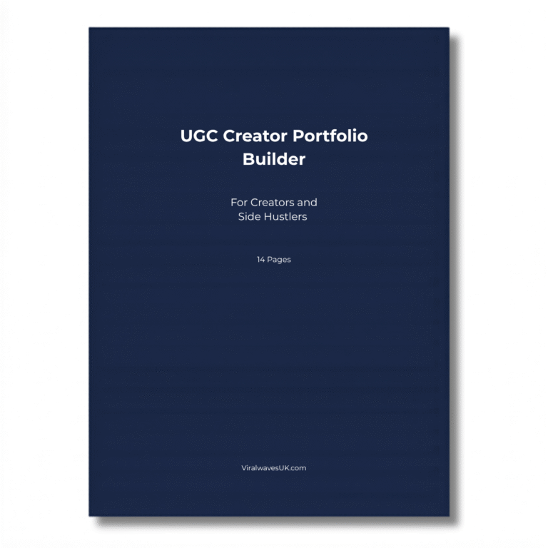 UGC Creator Portfolio Template printable PDF, portfolio builder for UGC creators seeking brand deals