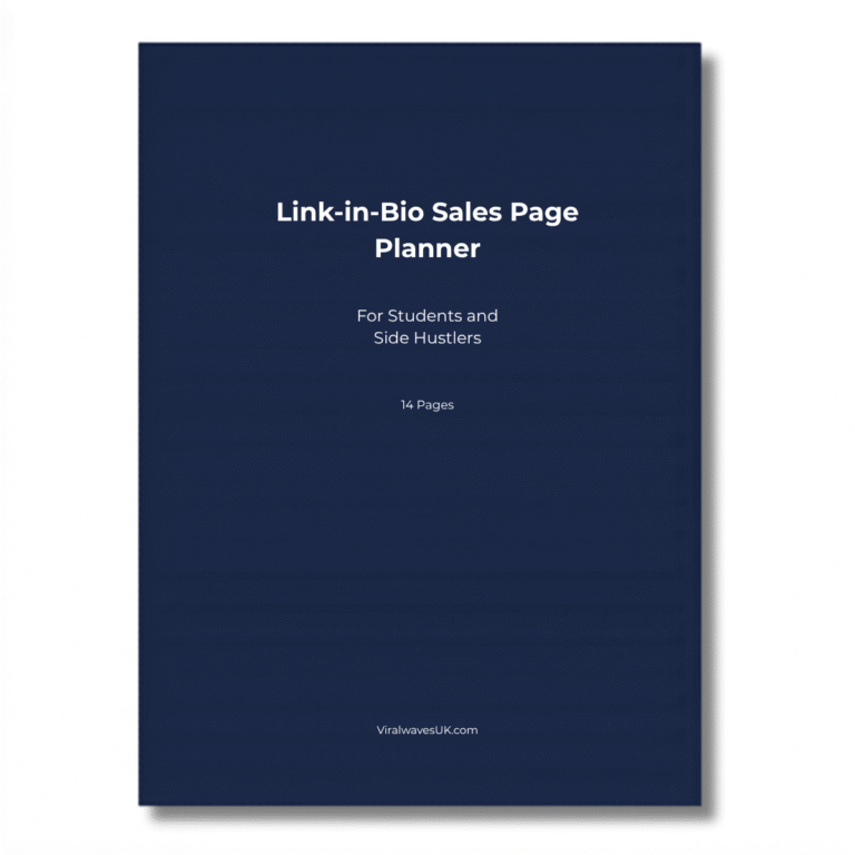 Link in Bio Sales Page Planner printable PDF UK, how to set up a link in bio that converts