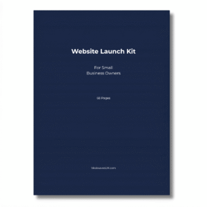 Website Launch Kit printable workbook for small business UK, A4 PDF
