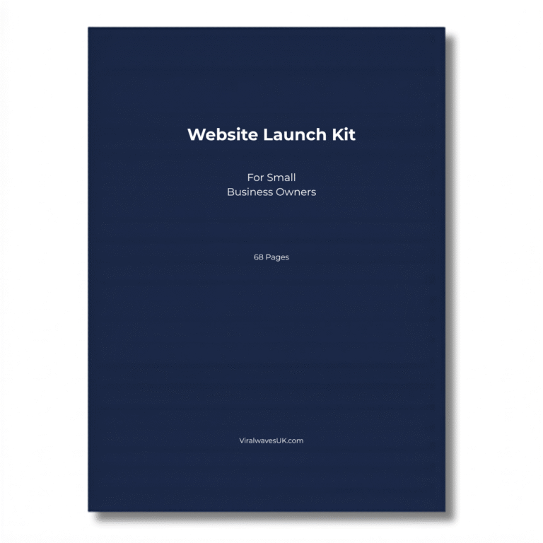Website Launch Kit printable workbook for small business UK, A4 PDF