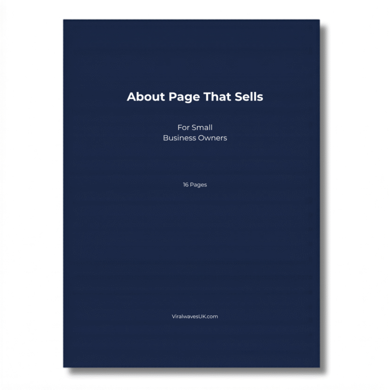 About Page That Sells printable workbook, business about page template for freelancers UK