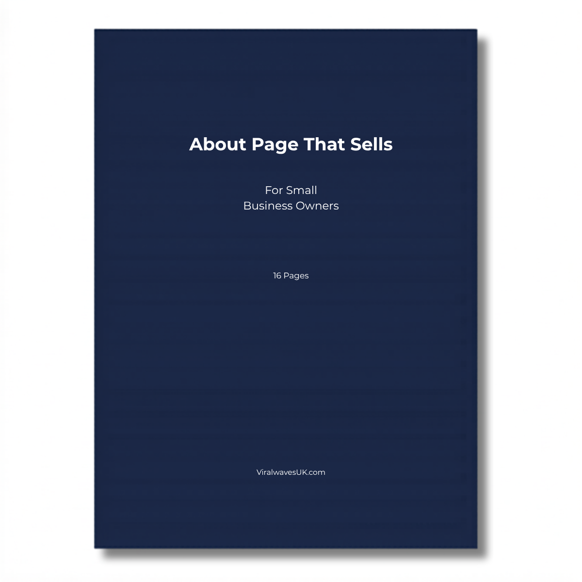 About Page That Sells printable workbook, business about page template for freelancers UK