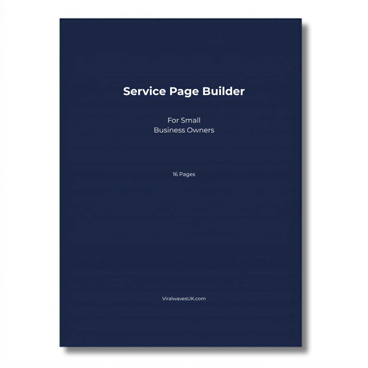 Service Page Builder printable workbook, service page template for freelancers UK