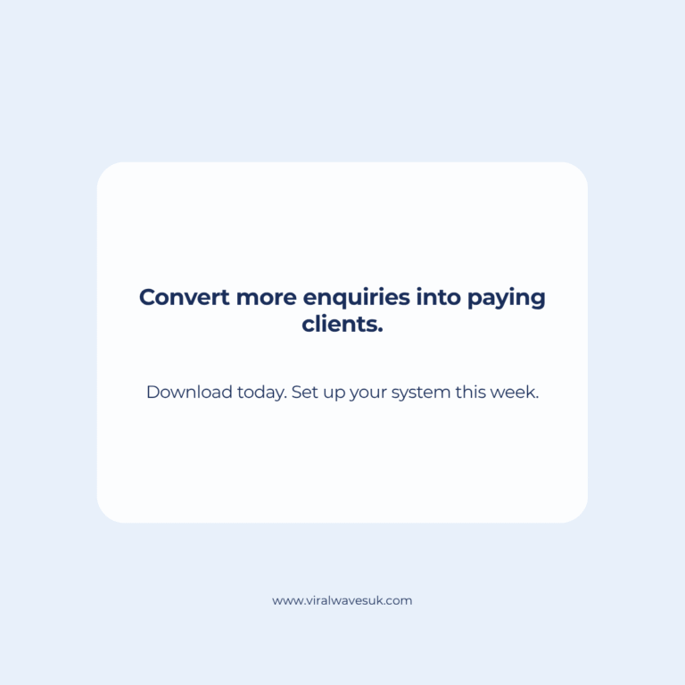 Convert more enquiries into paying clients with the Client Enquiry System Kit UK