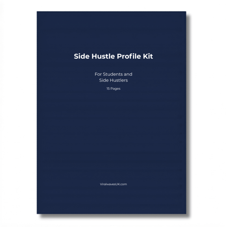 Side Hustle Profile Kit printable PDF, freelancer bio template printable PDF UK
