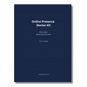 Online Presence Starter Kit for small business UK, four printable PDF tools in one bundle