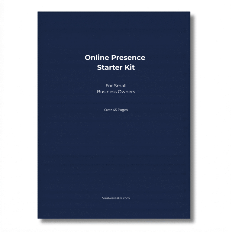 Online Presence Starter Kit for small business UK, four printable PDF tools in one bundle