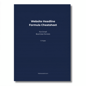 Website Headline Formula Cheatsheet printable PDF, website headline examples for small business UK