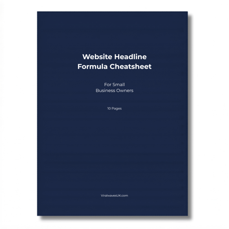 Website Headline Formula Cheatsheet printable PDF, website headline examples for small business UK
