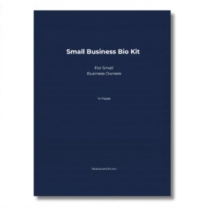 Small Business Bio Kit printable PDF, bio template for freelancers UK