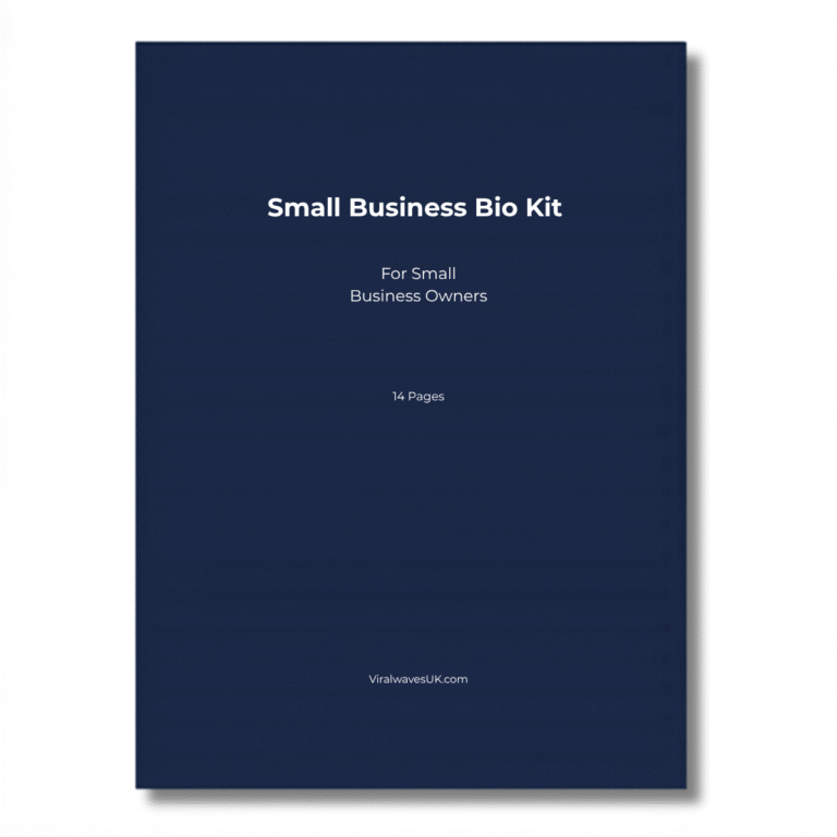 Small Business Bio Kit printable PDF, bio template for freelancers UK